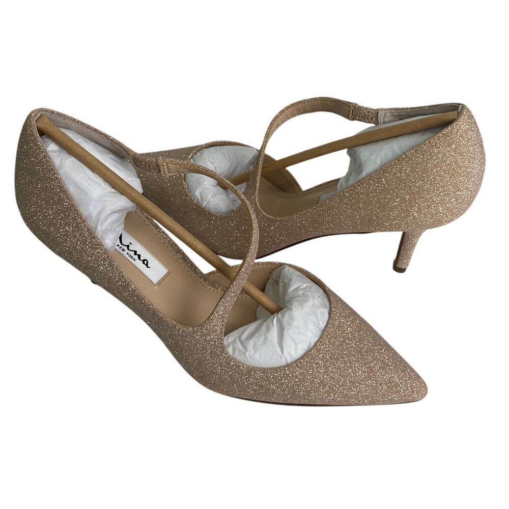 Nina Thelma-Ys Women heels Nude Fantasy net size 8 M NIB